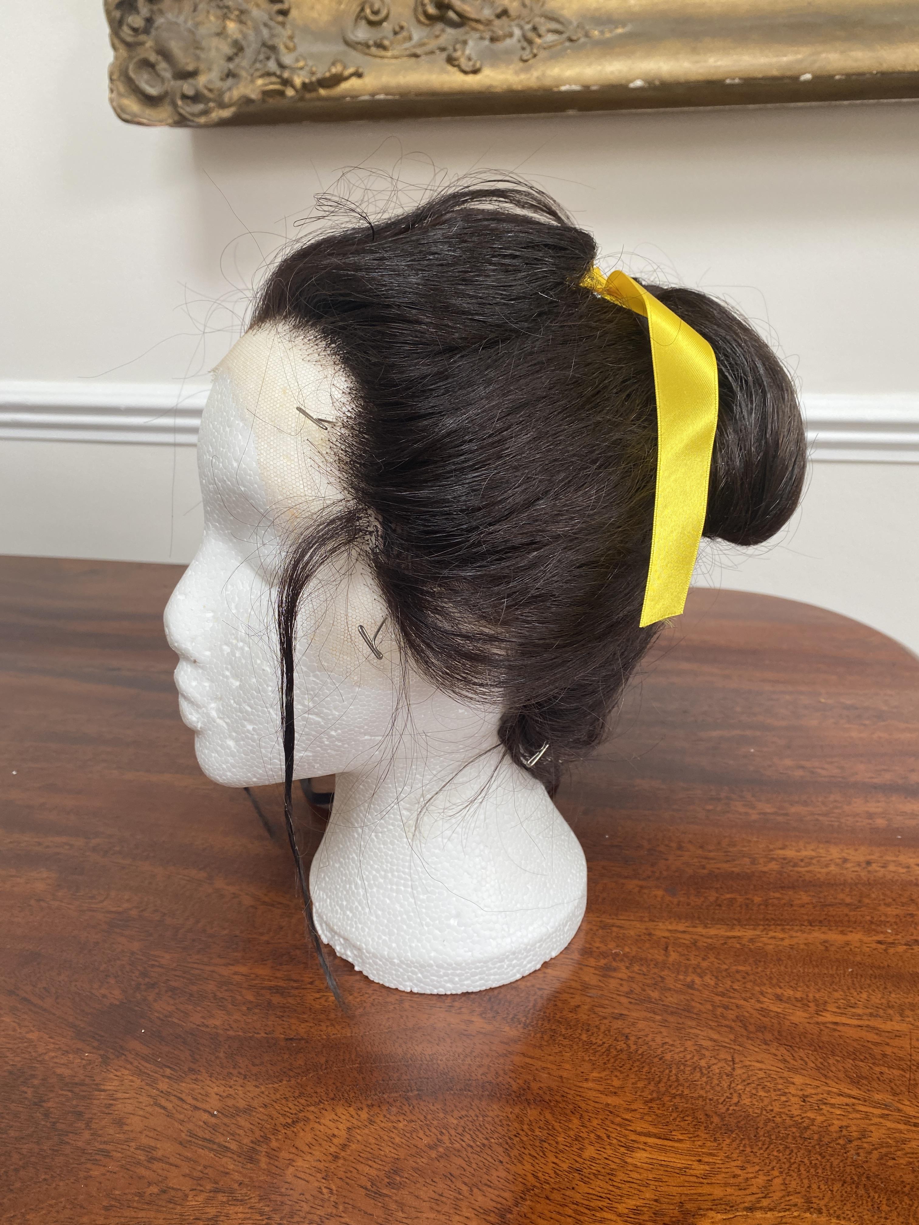 Two men’s formal Japanese theatrical wig (Prince Yamadori and Bonz– Madame Butterfly). real hair with net lacing. Size M/L (very good quality)